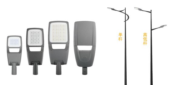 Instalações de iluminação de rua LED IP65 com amplo intervalo de temperatura de cor