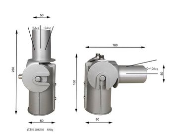 Braço clássico do suporte da empresa do estilo do adaptador 90°-180° ajustável para a luz de rua
